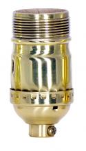 Satco Products Inc. 80/1446 - Standard Keyless Socket; 1/8 IPS; 3 Piece Stamped Solid Brass; Polished Brass Finish; 660W; 250V