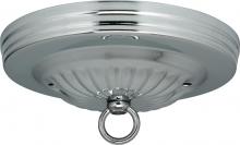 Satco Products Inc. 90/058 - Ribbed Canopy Kit; Chrome Finish; 5" Diameter; 7/16" Center Hole; 2-8/32 Bar Holes; Includes