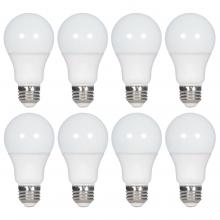 Satco Products Inc. S11460 - 9 Watt A19 LED; 2700K; Non-Dimmable; E26; 80 CRI; 8-pack