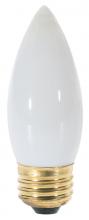 Satco Products Inc. S3737 - 25 Watt B11 Incandescent; White; 1500 Average rated hours; 150 Lumens; Medium base; 120 Volt; 2-Card
